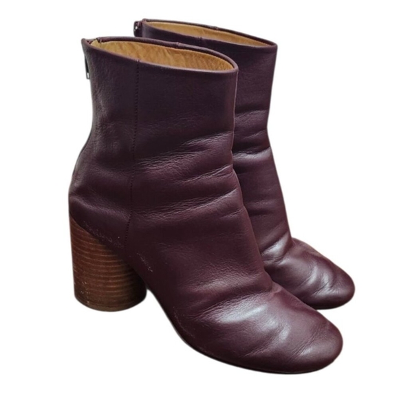 Vintage Maison Martin Margiela Tabi Leather Ankle Boots Size EU 37/US 6.5 - Picture 2 of 14